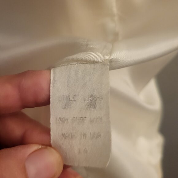 VTG Dumas Womens Ivory 100% Wool One Button Blazer Jacket Petite size 4 Preppy - Picture 8 of 12